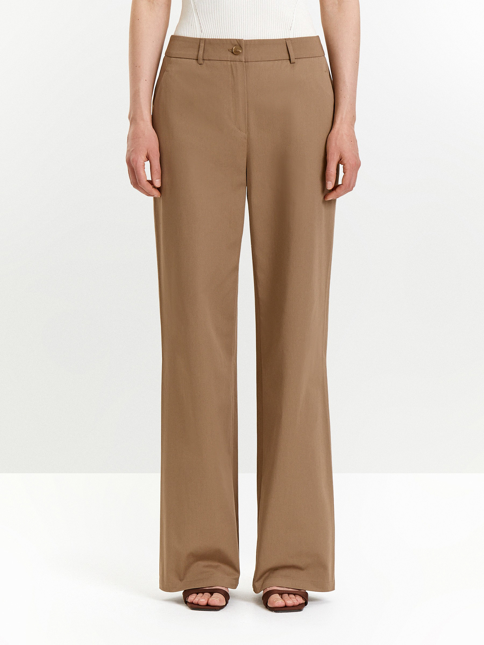 Брюки прямого кроя из хлопка